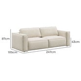 Temple &amp; Webster Porto 4 Seater Queen Sofa Bed