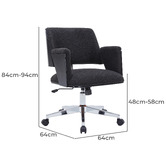 Temple &amp; Webster Black Simms Upholstered Office Chair