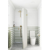 Temple &amp; Webster Clovelly Brushed Gold Toilet Roll Holder