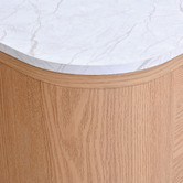 Temple &amp; Webster Carlton Faux Marble Bedside Table