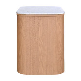 Temple &amp; Webster Carlton Faux Marble Bedside Table