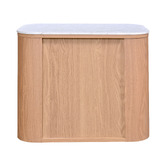 Temple &amp; Webster Carlton Faux Marble Bedside Table