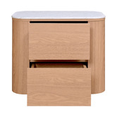 Temple &amp; Webster Carlton Faux Marble Bedside Table