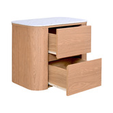Temple &amp; Webster Carlton Faux Marble Bedside Table