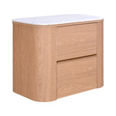 Temple &amp; Webster Carlton Faux Marble Bedside Table