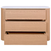 Temple &amp; Webster Carlton Faux Marble 3 Drawer Chest