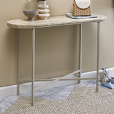 Temple &amp; Webster Sabrina Travertine Console Table