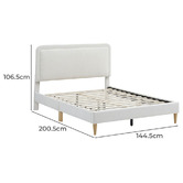 Temple &amp; Webster Cream Toni Boucle Bed