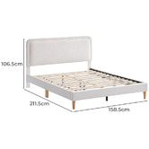 Temple &amp; Webster Cream Toni Boucle Bed