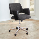 Temple &amp; Webster Black Simms Upholstered Office Chair