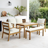 Temple &amp; Webster 6 Seater Almora Outdoor Lounge Dining Set