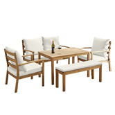 Temple &amp; Webster 6 Seater Almora Outdoor Lounge Dining Set
