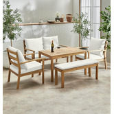 Temple &amp; Webster 6 Seater Almora Outdoor Lounge Dining Set