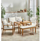 Temple &amp; Webster 6 Seater Almora Outdoor Lounge Dining Set