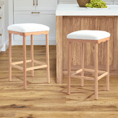 Temple &amp; Webster 72cm Hedda Scalloped Bar Stool