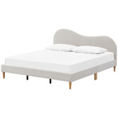 Temple &amp; Webster Cloud Boucle Bed Frame