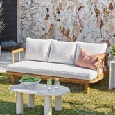 Temple &amp; Webster Bellambi Acacia Wood Outdoor Daybed