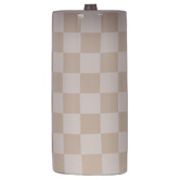 Temple &amp; Webster Emelia Check Ceramic Table Lamp