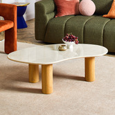 Temple & Webster Iggy Irregular Marble Coffee Table