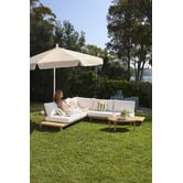 Temple &amp; Webster 5 Seater Clifton Acacia Wood Outdoor Modular Lounge Set