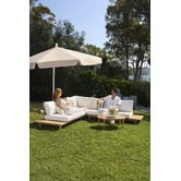 Temple &amp; Webster 5 Seater Clifton Acacia Wood Outdoor Modular Lounge Set