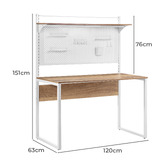 Temple &amp; Webster Porter Work Desk with Pegboard