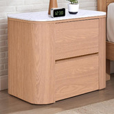 Temple &amp; Webster Carlton Faux Marble Bedside Table