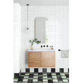 Temple &amp; Webster Leah Steel &amp; Glass Pendant Light