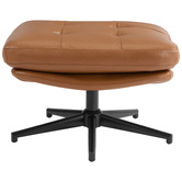 Temple &amp; Webster 2 Piece Brunel Leather Accent Chair &amp; Footstool Set