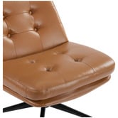 Temple &amp; Webster 2 Piece Brunel Leather Accent Chair &amp; Footstool Set