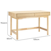 Temple &amp; Webster Rupert 2 Drawer Writing Desk