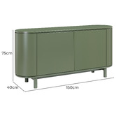 Temple &amp; Webster 150cm Premium Cannes Curved Sideboard