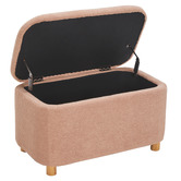 Temple &amp; Webster Duncan Boucle Storage Ottoman Bench