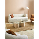 Temple &amp; Webster Willow Travertine-Look Coffee Table