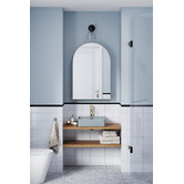 Temple &amp; Webster Clovelly Brushed Gold Curved Basin Mixer