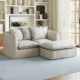 Temple &amp; Webster Montauk 2 Seater Sofa &amp; Ottoman Set