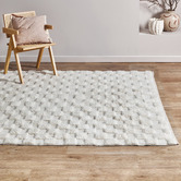 Temple &amp; Webster Cohen Check New Zealand Wool Rug