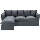 Temple &amp; Webster Montauk Slipcover Reversible Chaise Sofa &amp; Armchair Set
