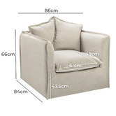 Temple &amp; Webster Montauk Slipcover Reversible Chaise Sofa &amp; Armchair Set