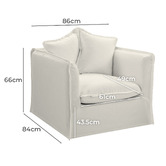 Temple &amp; Webster Montauk Slipcover Reversible Chaise Sofa &amp; Armchair Set