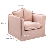 Temple &amp; Webster Montauk Slipcover Reversible Chaise Sofa &amp; Armchair Set