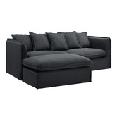 Temple &amp; Webster Montauk 3 Seater Slipcover Sofa &amp; Ottoman Set