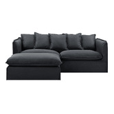 Temple &amp; Webster Montauk 3 Seater Slipcover Sofa &amp; Ottoman Set