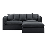 Temple &amp; Webster Montauk 3 Seater Slipcover Sofa &amp; Ottoman Set