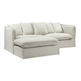 Temple &amp; Webster Montauk 3 Seater Slipcover Sofa &amp; Ottoman Set