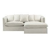 Temple &amp; Webster Montauk 3 Seater Slipcover Sofa &amp; Ottoman Set