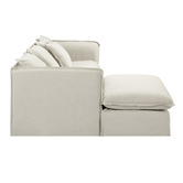 Temple &amp; Webster Montauk 3 Seater Slipcover Sofa &amp; Ottoman Set