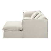 Temple &amp; Webster Montauk 3 Seater Slipcover Sofa &amp; Ottoman Set