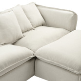 Temple &amp; Webster Montauk 3 Seater Slipcover Sofa &amp; Ottoman Set