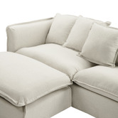 Temple &amp; Webster Montauk 3 Seater Slipcover Sofa &amp; Ottoman Set